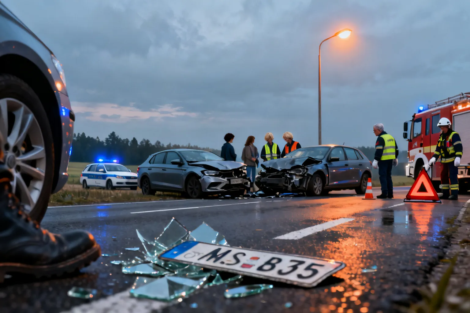 Wypadek DK81 Bąków – zderzenie dwóch samochodów i zablokowana jezdnia