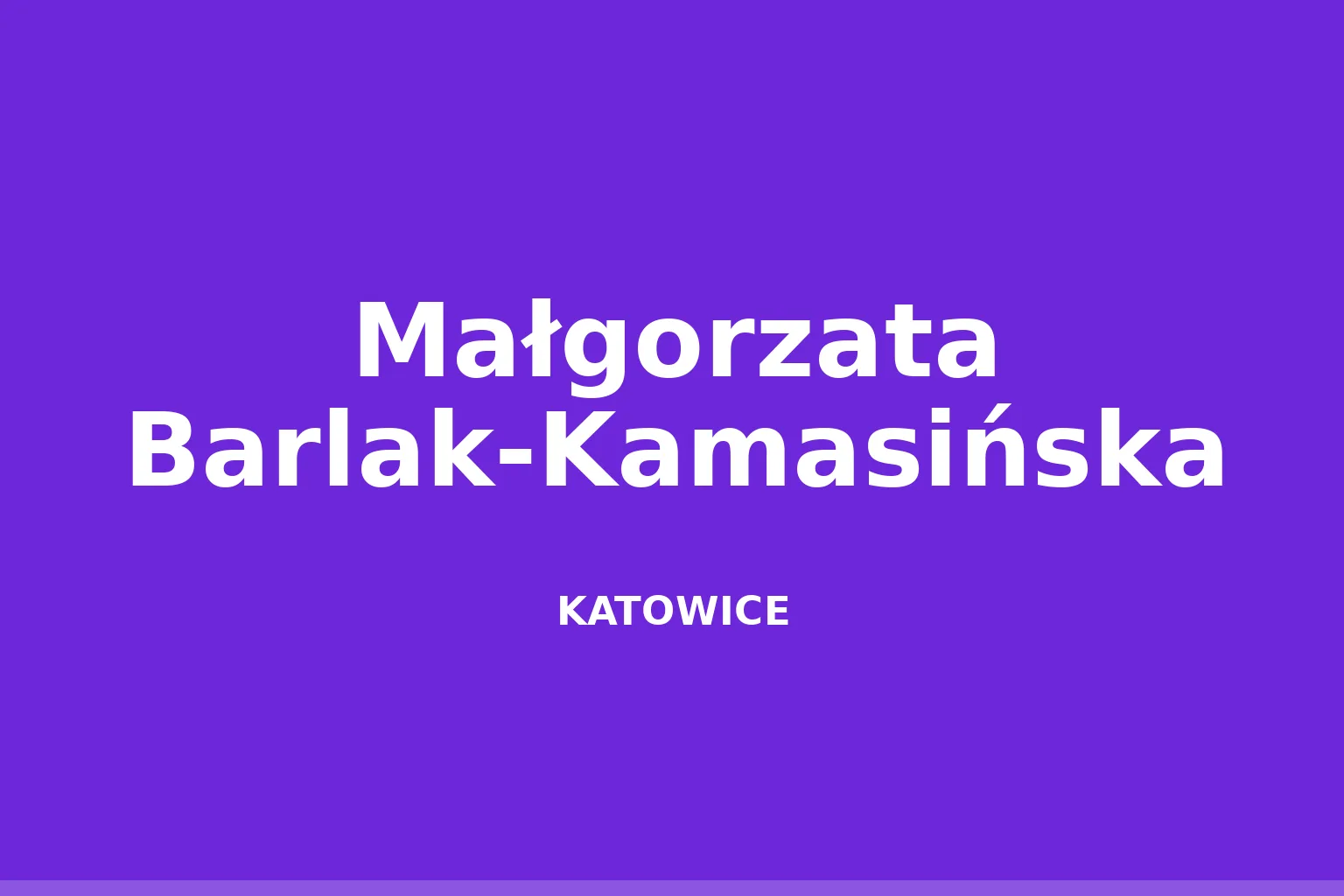 Małgorzata Barlak-Kamasińska